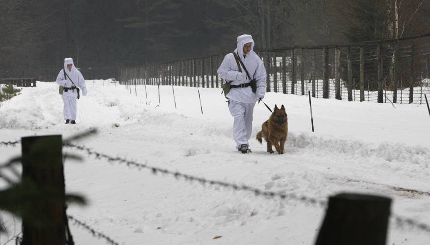 Guarding the border between Poland and Belarus in 2012. Photo: Photo: Egor Eryomov / RIA Novosti / CC-BY-SA 3.0