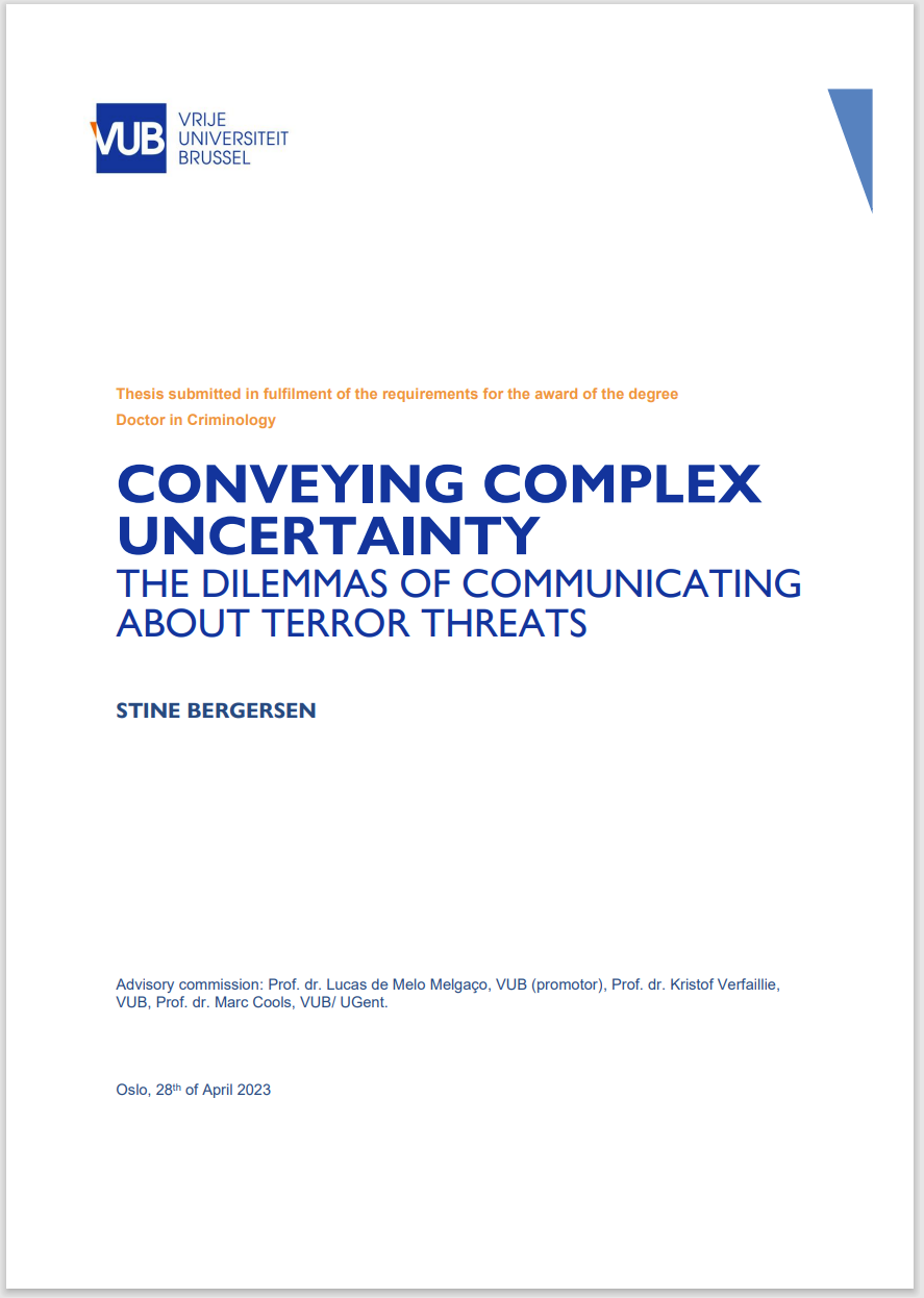 Stine Bergersen PhD coverpage. Stine Bergersen