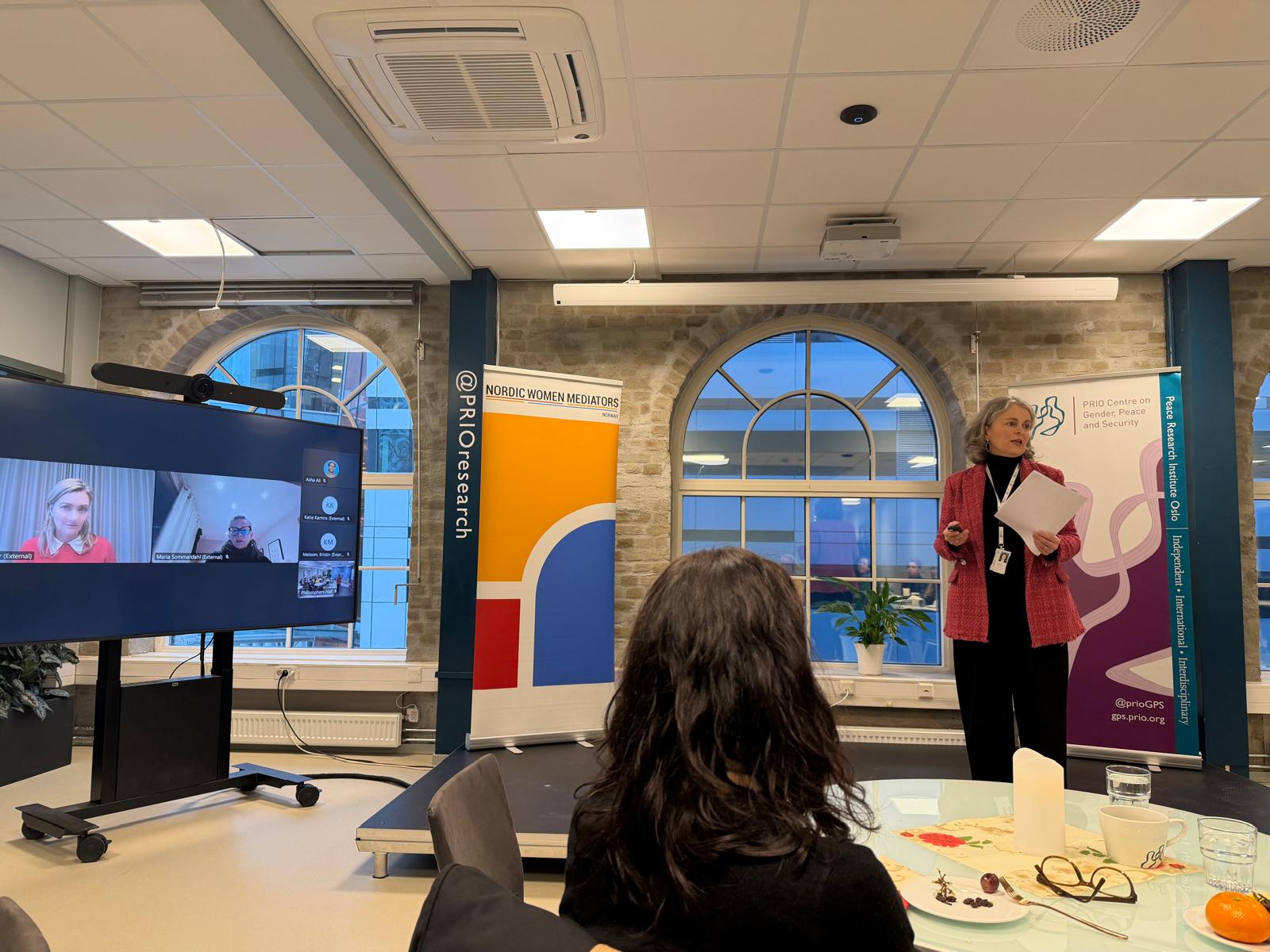 Nordic Women Mediators Network-Norway members meeting 28 January. Photo: PRIO GPS Centre