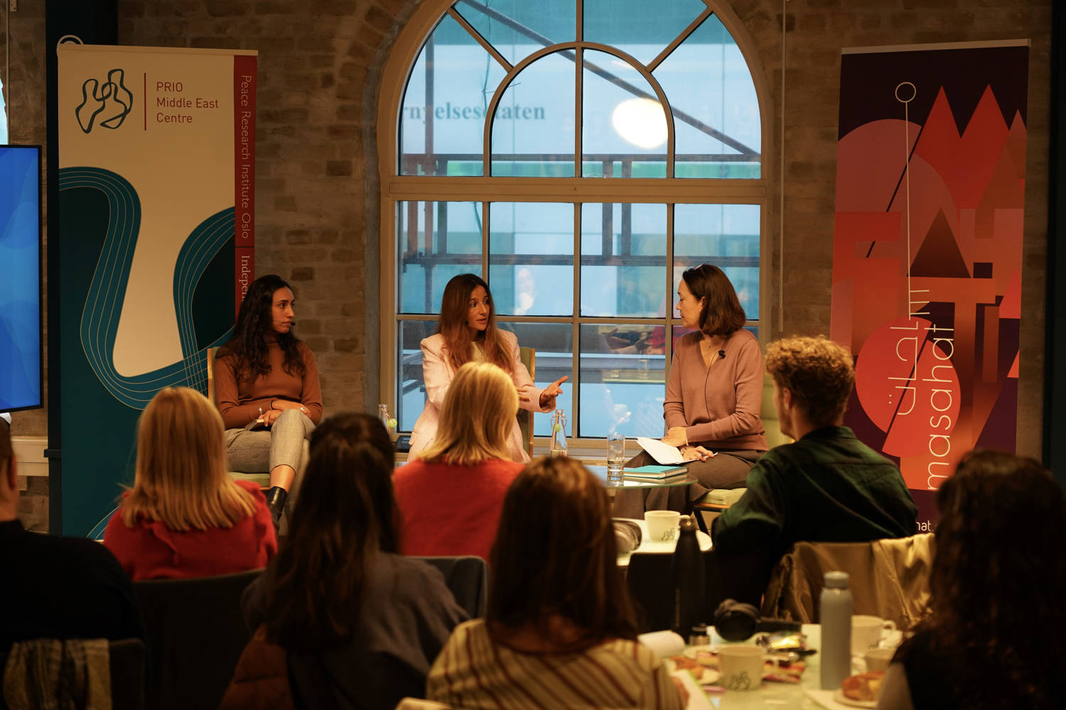 Aïda Delpuech, Sarine Karajerjian, and Pinar Tank. Photo: PRIO / Vera Lind Hansen