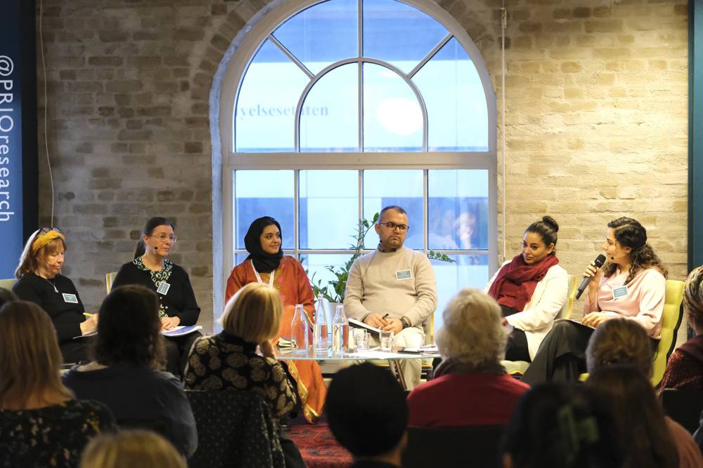 From the left: Elisabeth Eide, Signe Gilen, Rayhana Karim, Sayed Hussain Anosh, Payvand Seyedali and Hasina Shirzad. 