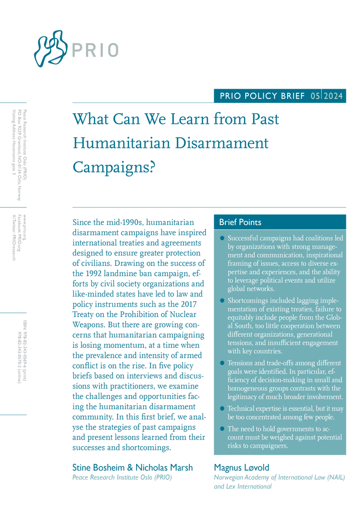 What Can We Learn From Past Humanitarian Disarmament Campaigns? – Peace 