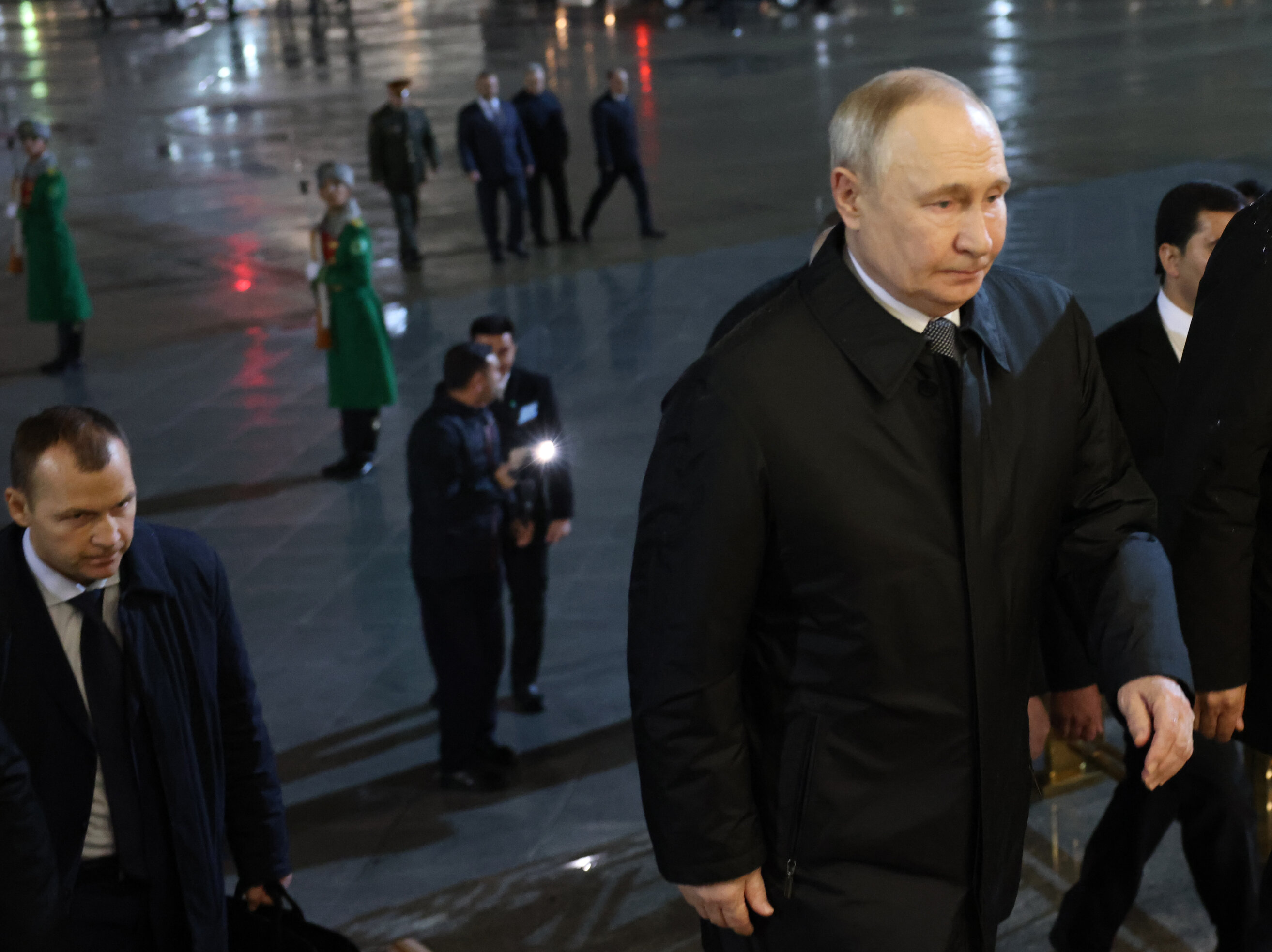 Putin visits Turkmenistan for the CIS summit. Photo: Contributor/Getty Images