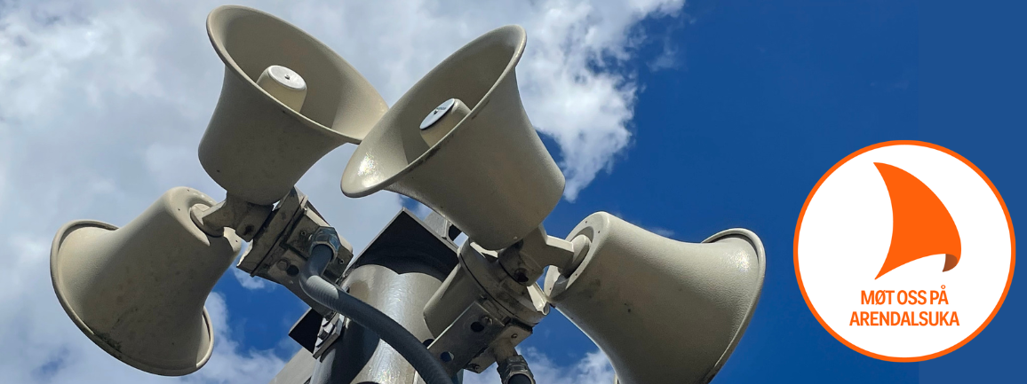 Arendalsuka Warning sirens on a pole. Photo: Getty images Douglas Sacha