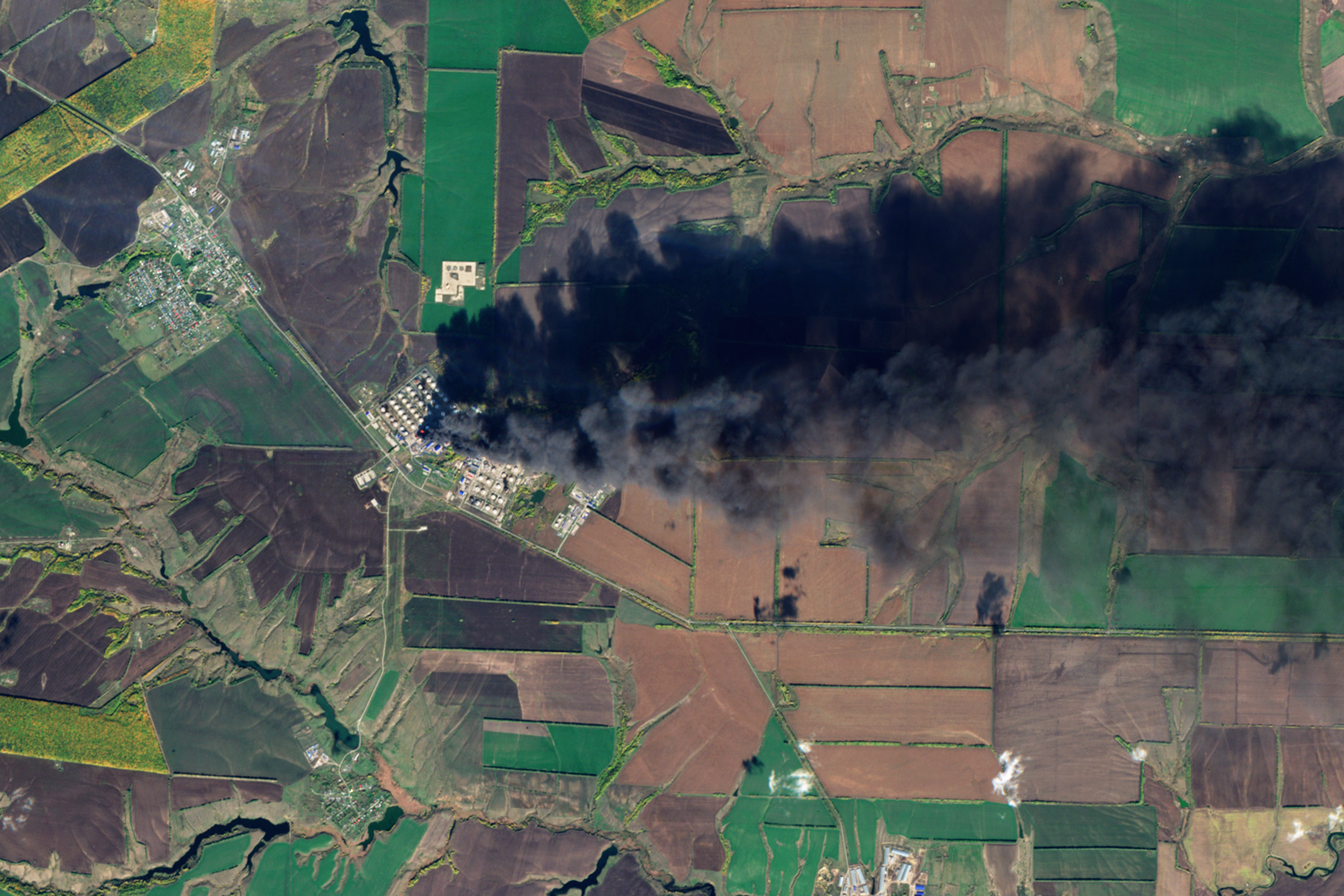 The Samara oil hub near Prosvet in Russia following a series of Ukrainian drone strikes amid the Russia-Ukraine war. . Photo: Gallo Images/Orbital Horizon//Getty Images