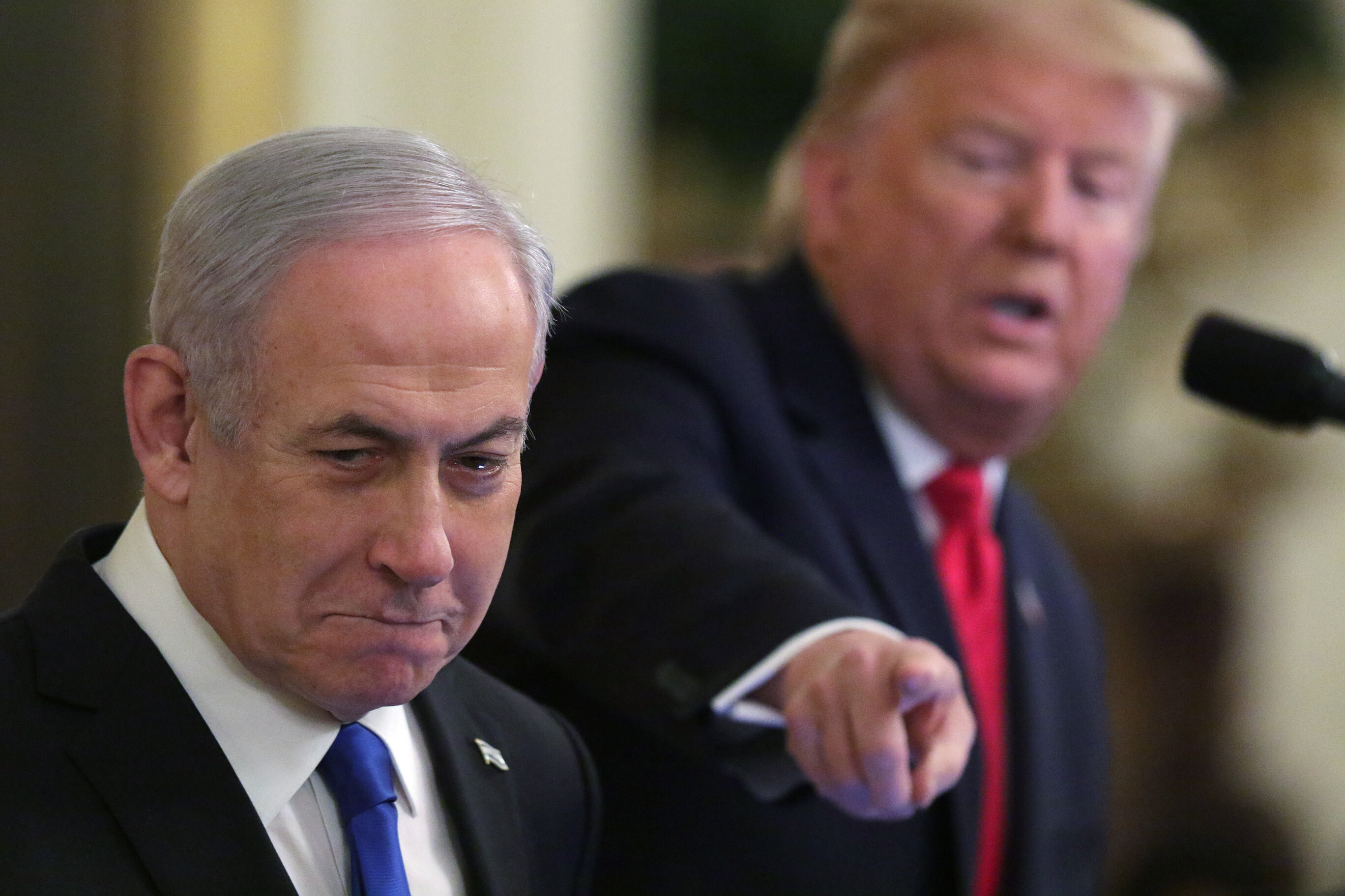 U.S. President Donald Trump at a press conference with Israeli Prime Minister Benjamin Netanyahu. Photo: Alex Wong/Getty Images