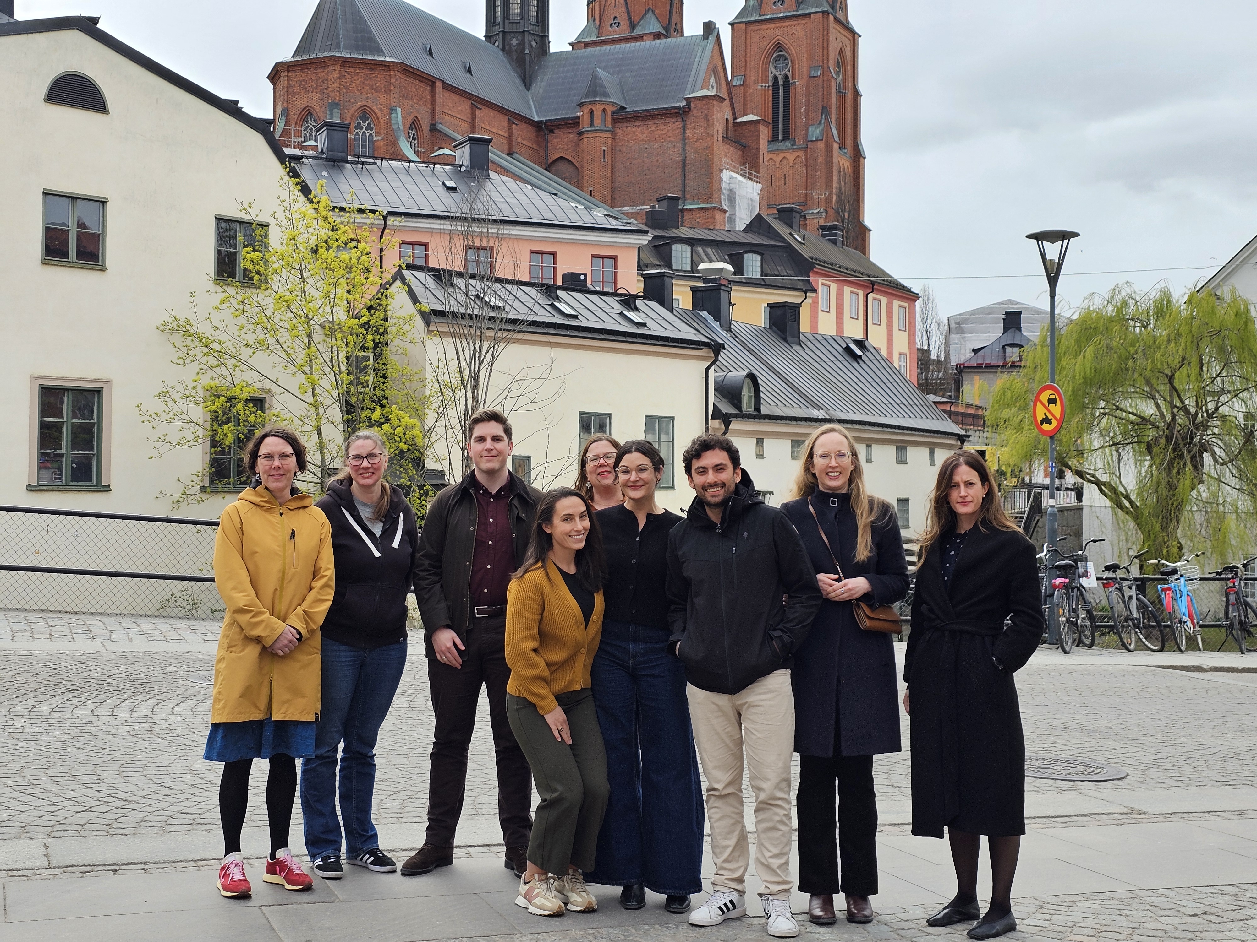Jenny Hedström, Siri Aas Rustad, Patrick Nyheim Schjølberg, Hilary Matfess, Erika Forsberg, Meredith Loken, Juan Diego Duque Salazar, Louise Olsson, and Paola Vesco. . Photo: Louise Olsson