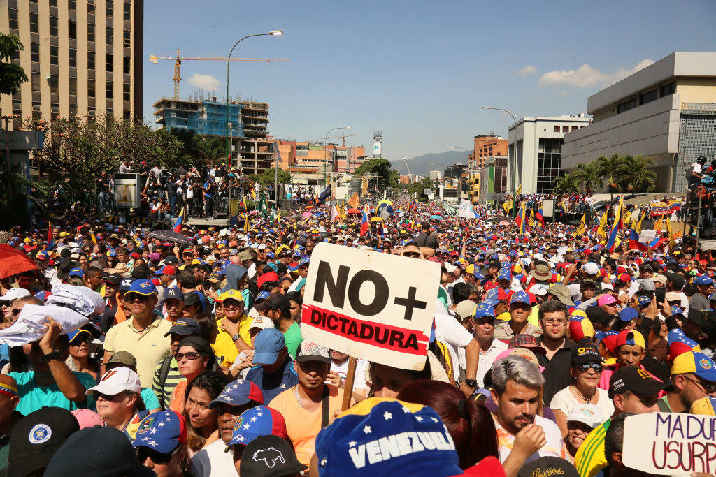 Protests against the government of Nicolás Maduro, on February 2, 2019 in Caracas, Venezuela. . Photo: Edilzon Gamez/Getty Images