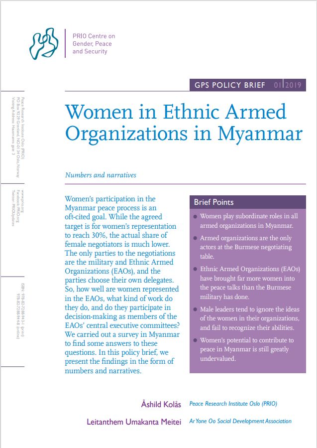 Front cover of publication. PRIO