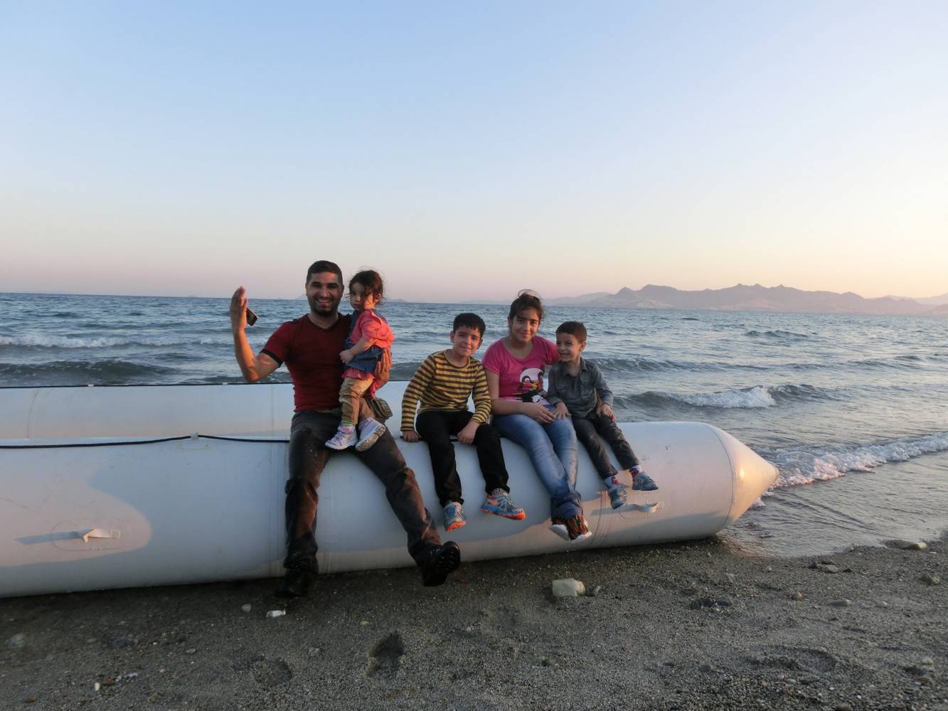 Iraqi refugees arriving at the Greek island of Kos. Photo: Christopher Jahn/IFRC