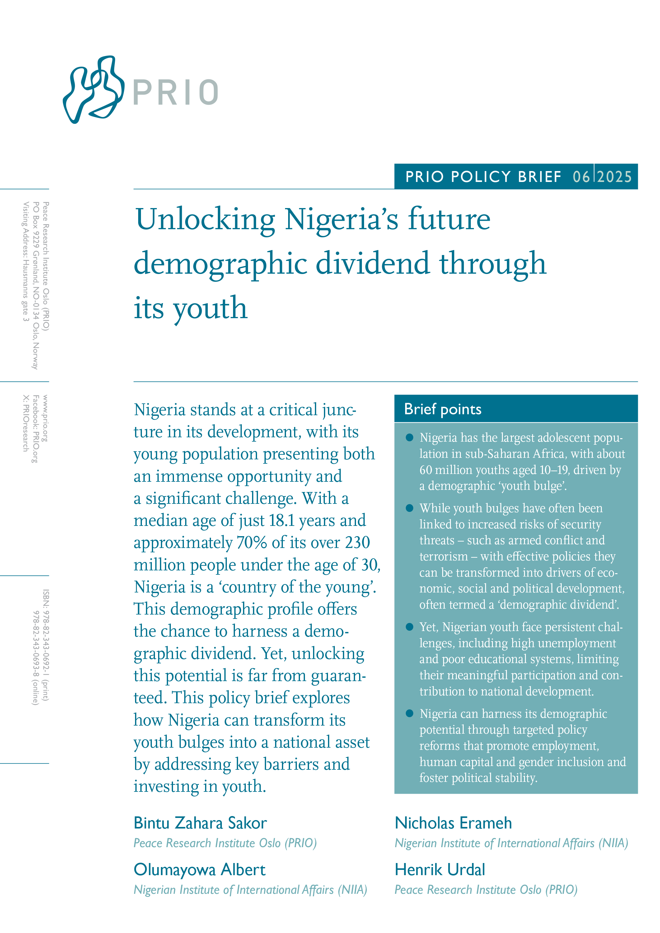 PRIO Policy Brief 6, 2025