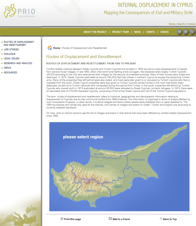 Displac.homepage . Photo: PCC