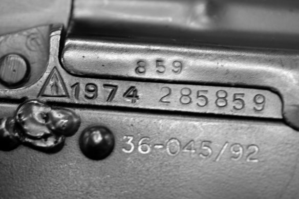 Tracing firearms by serial numbers is a valuable aid in fighting crime. . Photo: OSCE