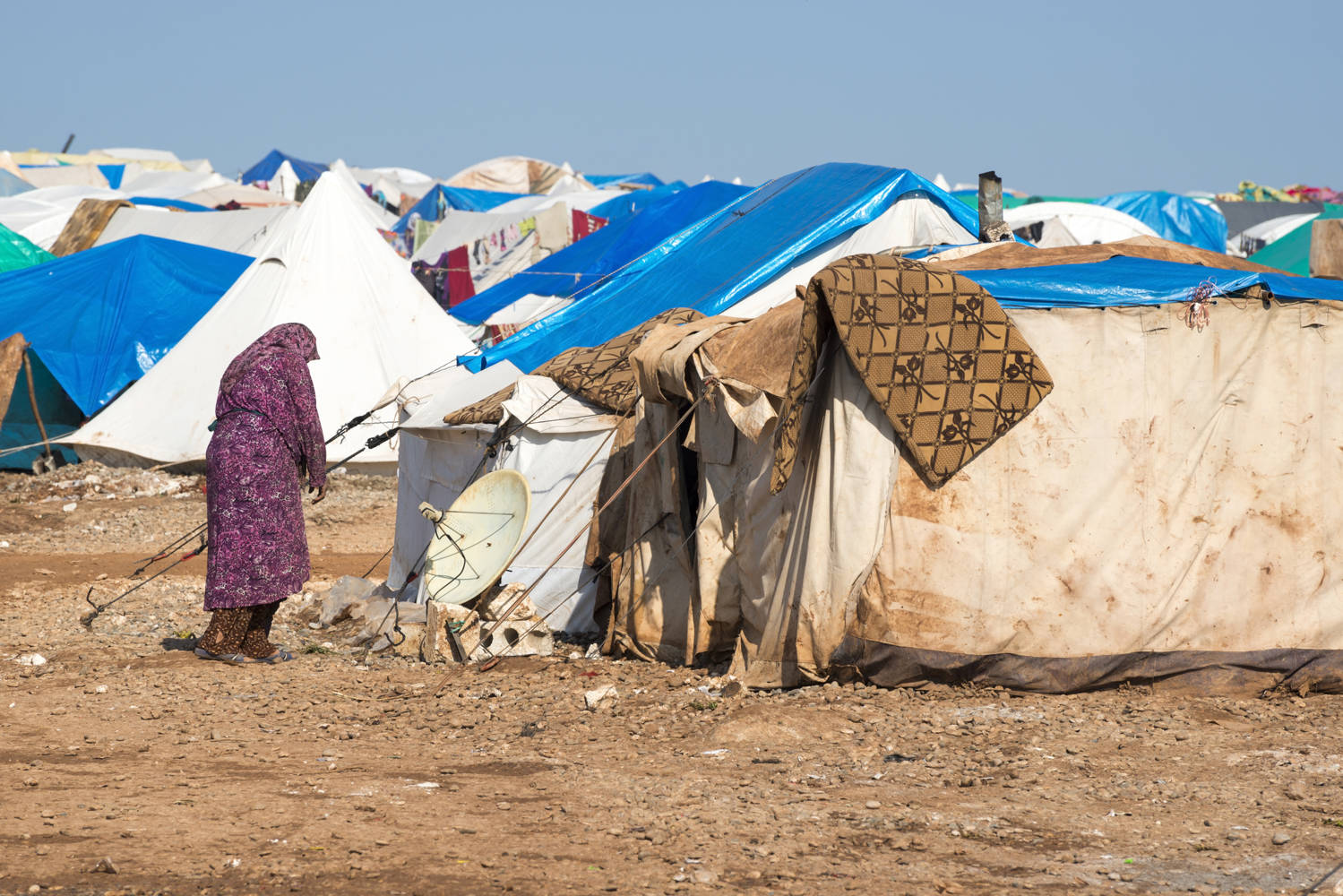 Syrian refugee cramp. Photo: Getty Images