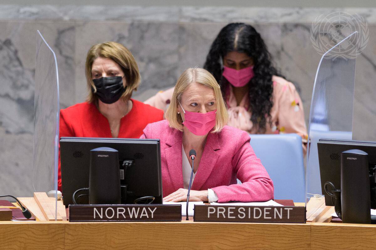 Anniken Huitfeldt in the UN Security Council in 2022. Photo: UN Photo/Manuel Elias