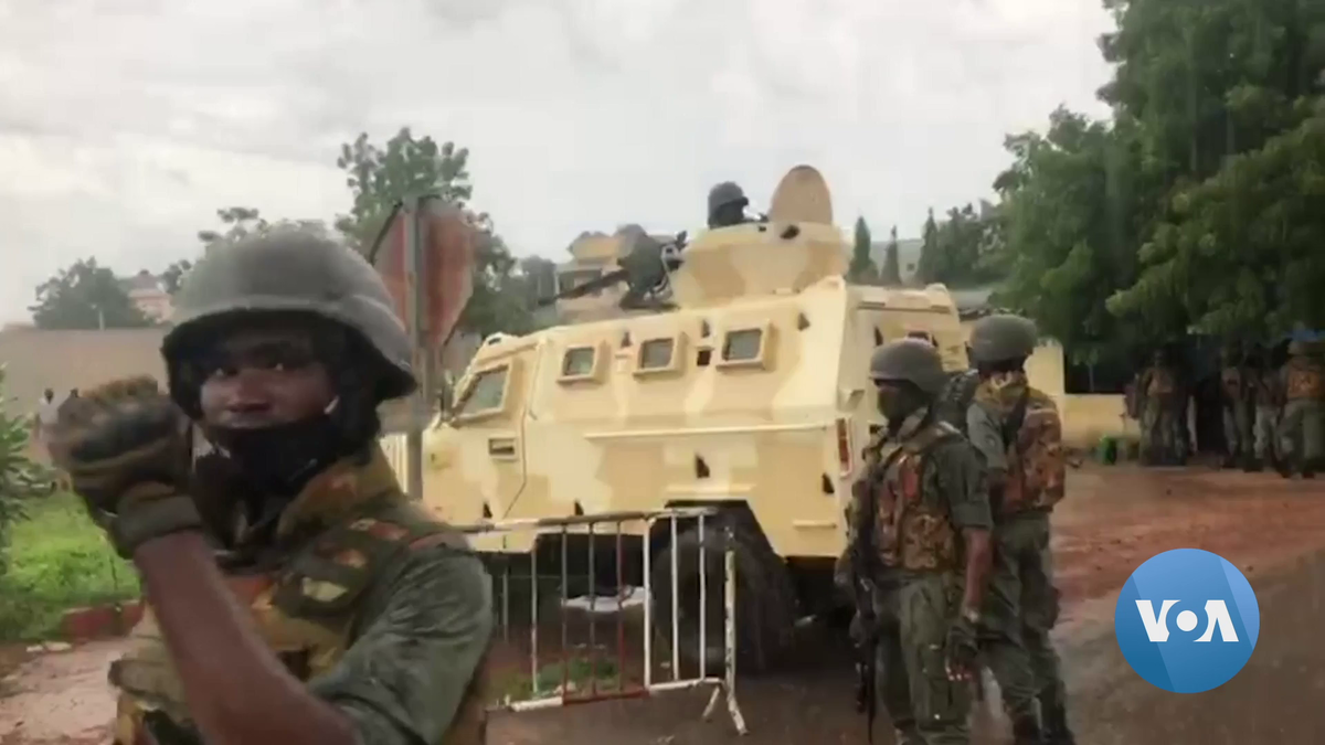 A scene from the coup in Bamako. Mariama Diallo (VOA)