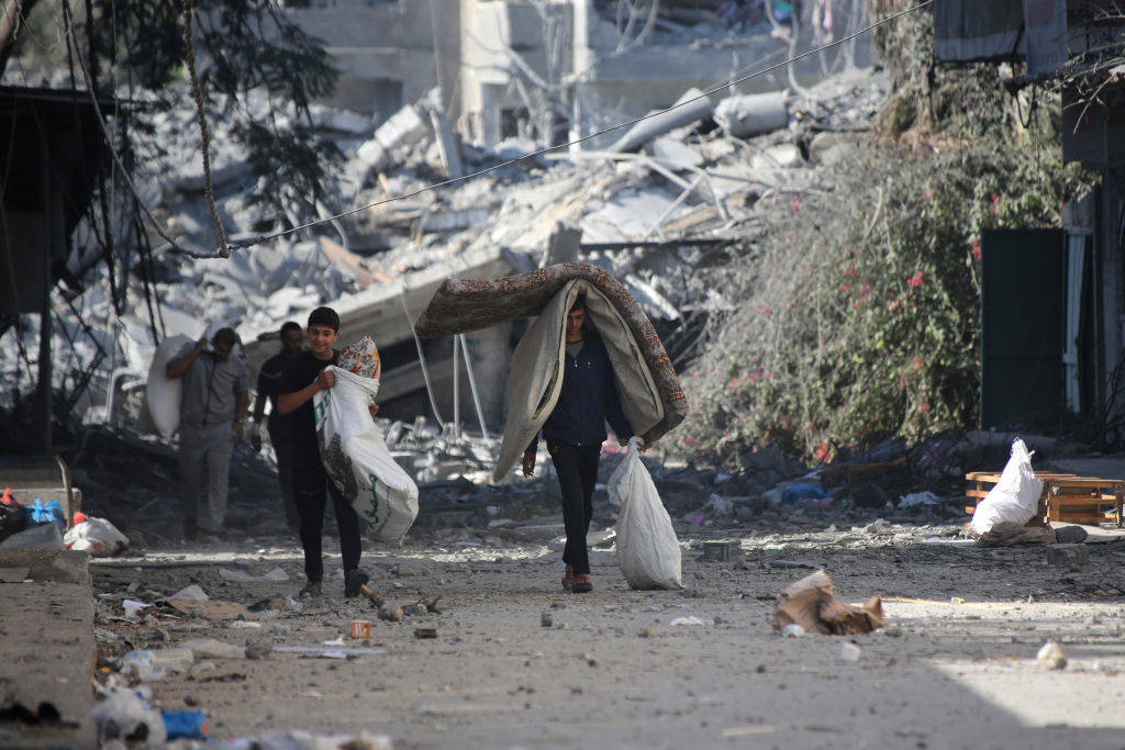 October 13, 2023 in Gaza City, Gaza. . Photo: Ahmad Hasaballah/Getty Images