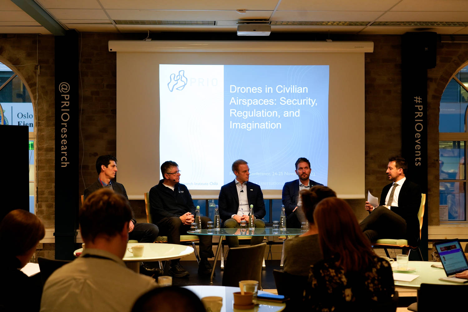From left to right: Christian Brunsvig, Anders Martinsen, Mats Gjertsen, Jacob Bjelland, and Bruno Oliveira Martins. Photo: PRIO / Kristin Lowater