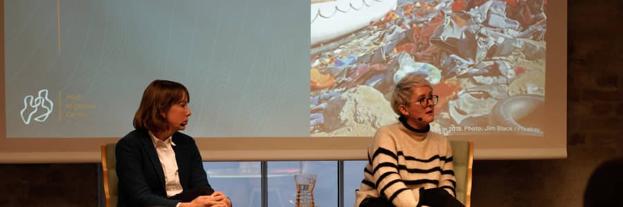 From left to right: Maria Gabrielsen Jumbert and Polly Pallister-Wilkins. Photo: PRIO / Kristin Lowater