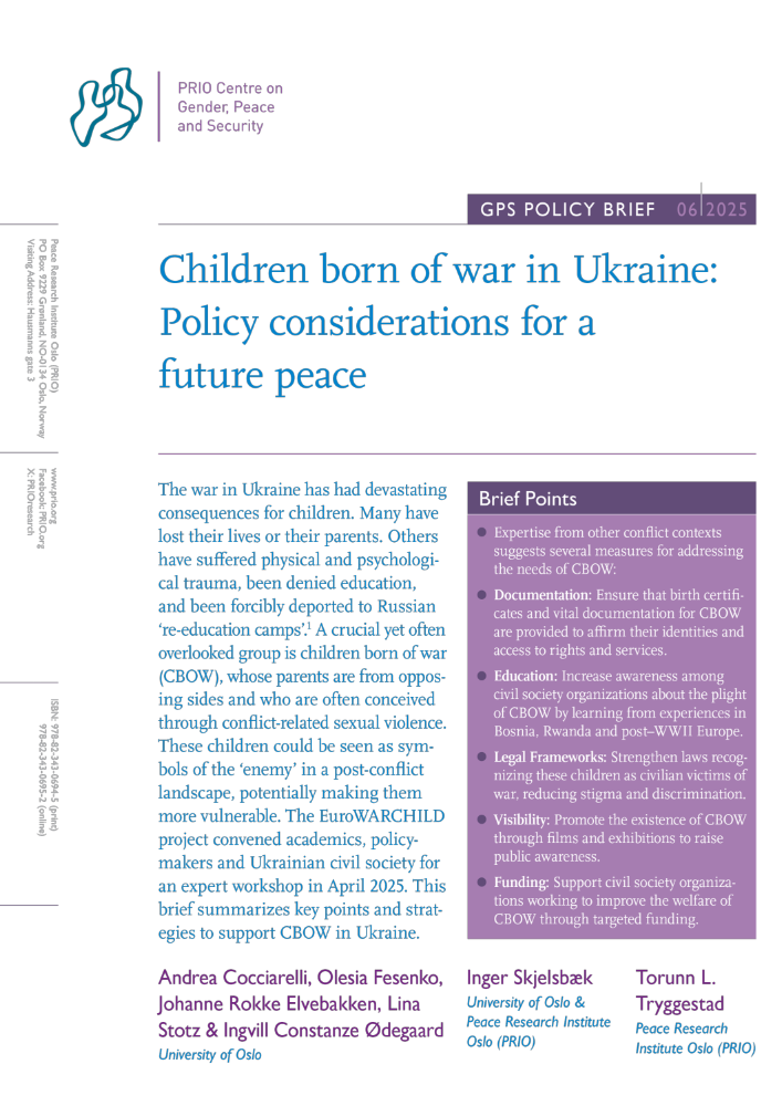 Children born of war in Ukraine: Policy considerations for a future ...