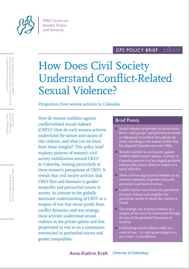 Front cover of publication. PRIO