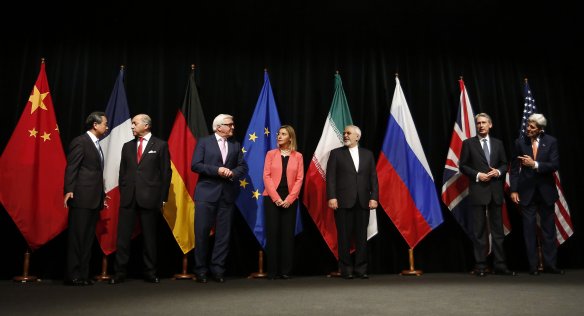Iran talks in Vienna on 14 July 2015.