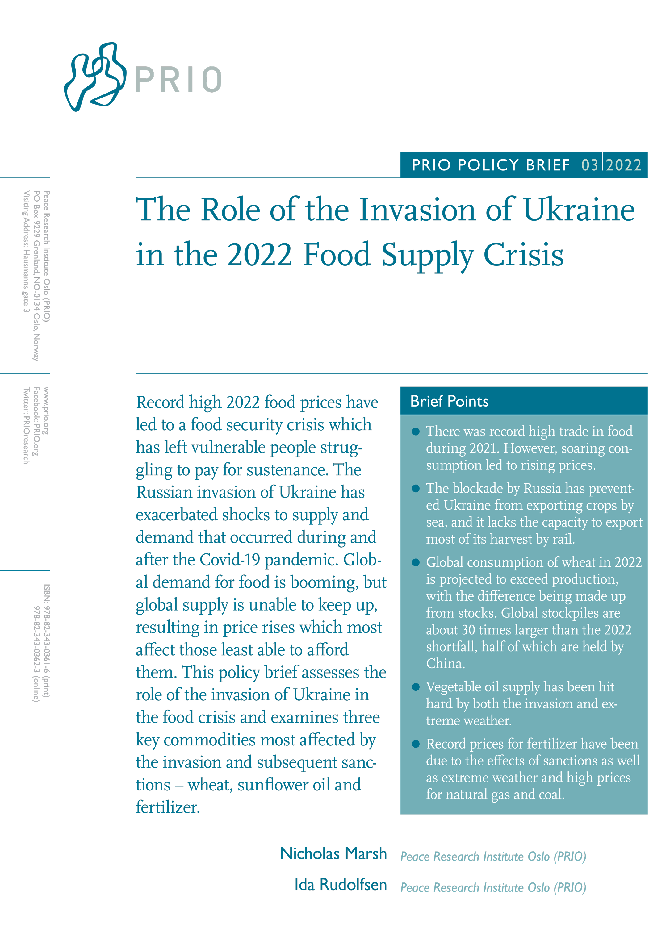 Front cover of publication