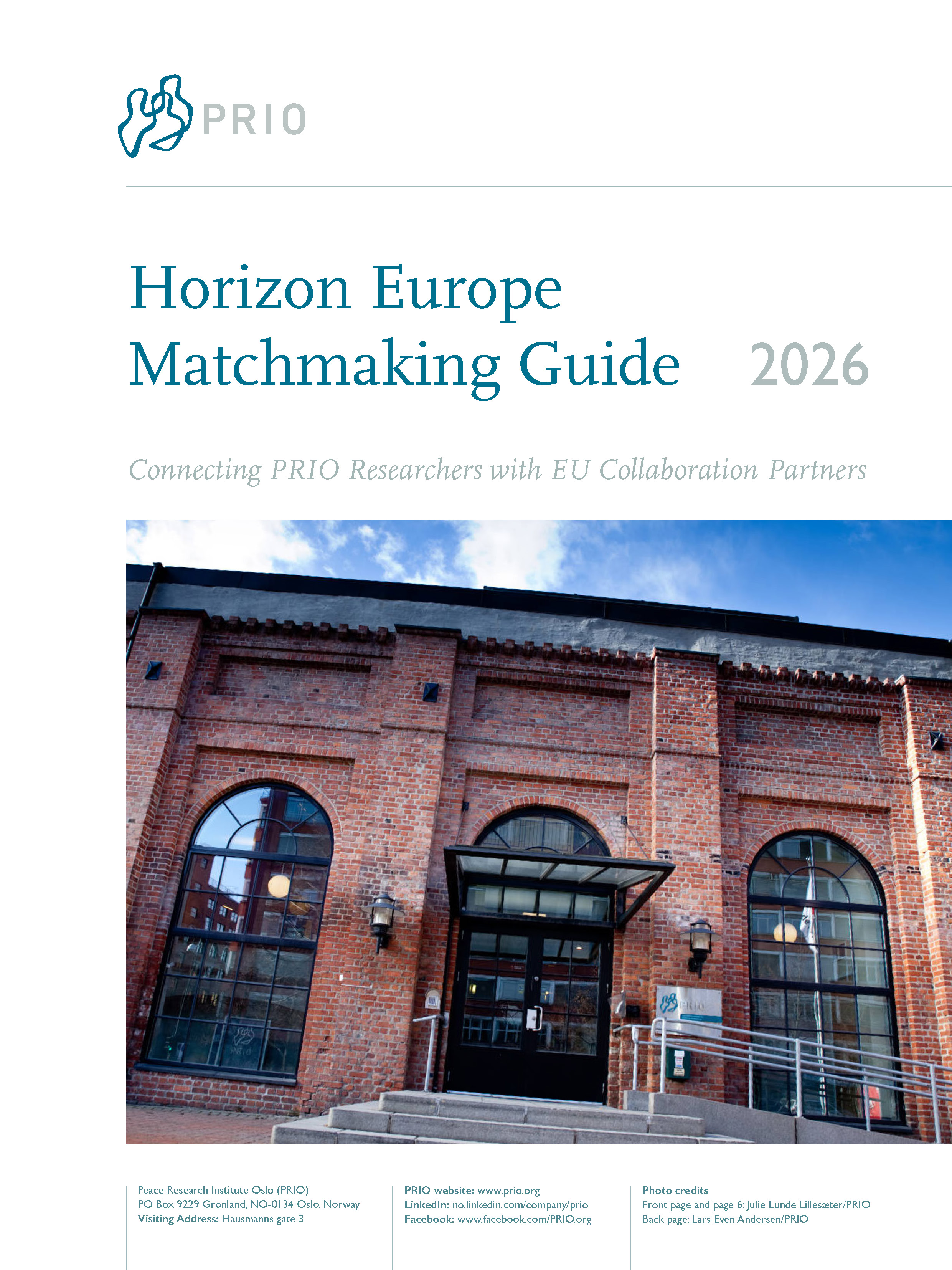 PRIO EU Matchmaking Guide. PRIO