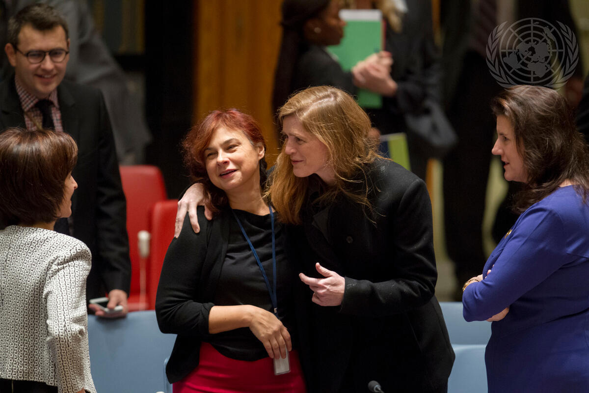 Security Council members at meeting on Liberia. Photo: UN Photo / Rick Bajornas