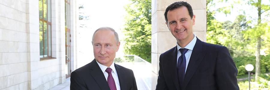Putin and Syrian President Bashar al-Assad. Wikimedia Commons