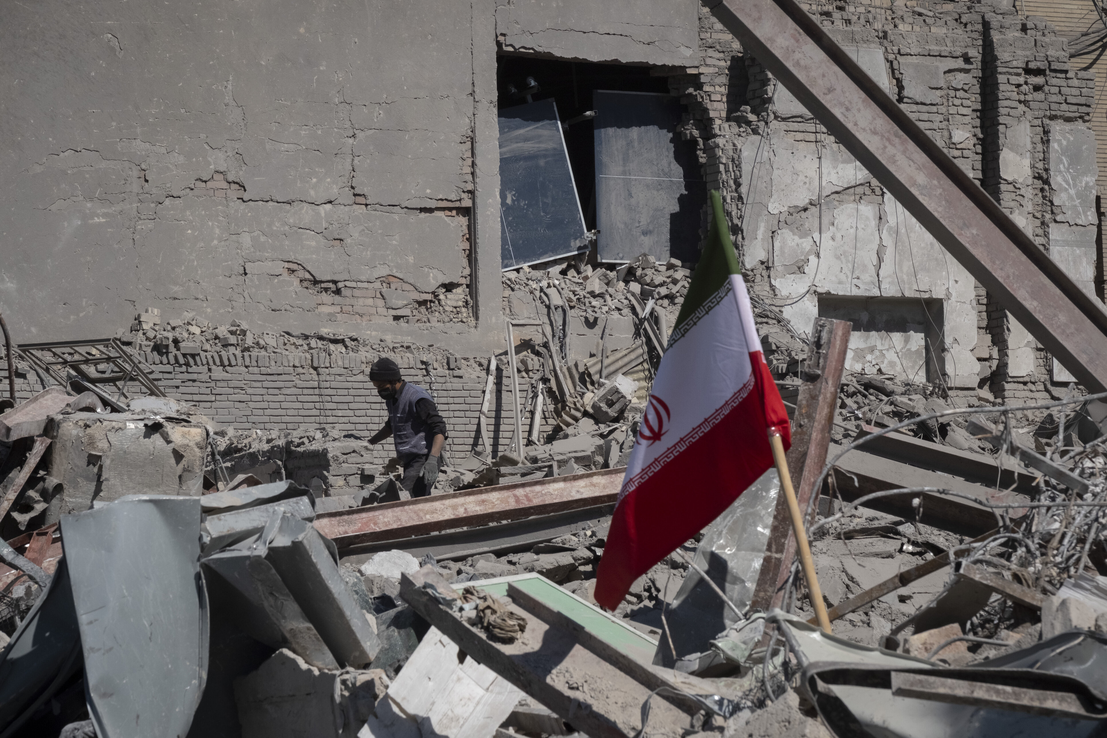 The ruins of a police station that is struck during U.S.-Israeli attacks in Tehran, Iran, on March 3, 2026. Photo: Morteza Nikoubazl/NurPhoto via Getty Images