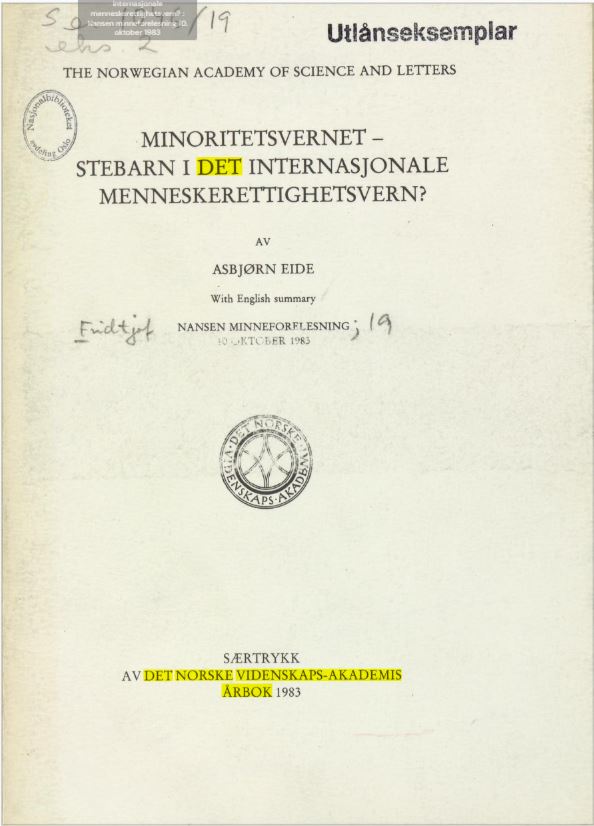 Front cover of publication