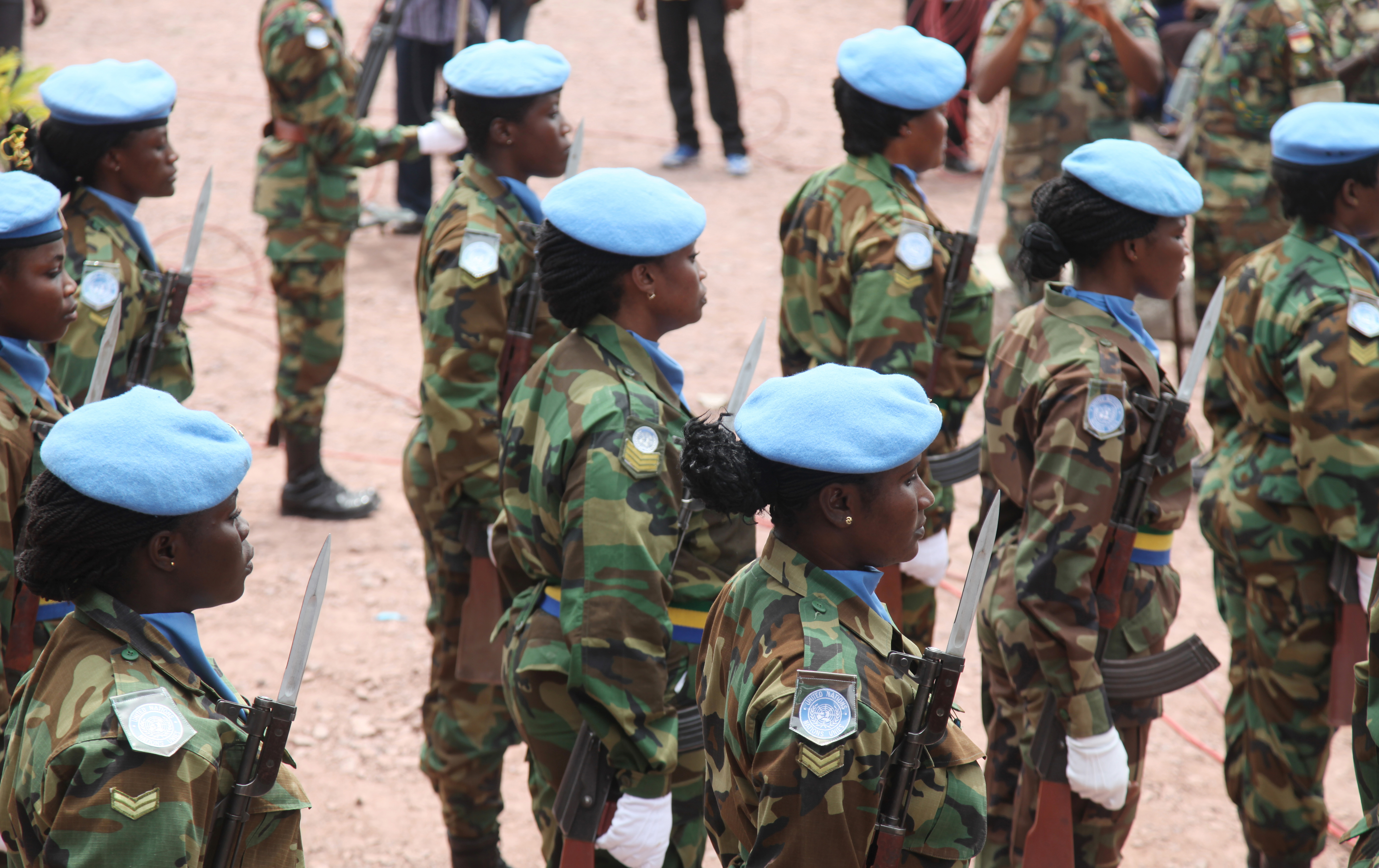 Kinshasa, DR Congo: A view of female blue berets of the Ghanaian contingent serving with MONUSCO. Photo MONUSCO/Myriam Asmani.