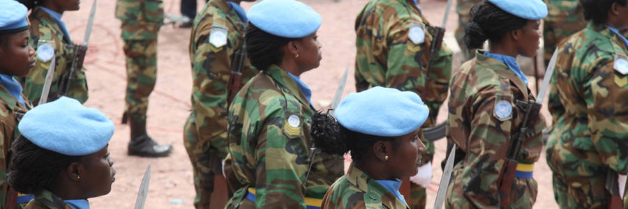 Kinshasa, DR Congo: A view of female blue berets of the Ghanaian contingent serving with MONUSCO. Photo MONUSCO/Myriam Asmani.