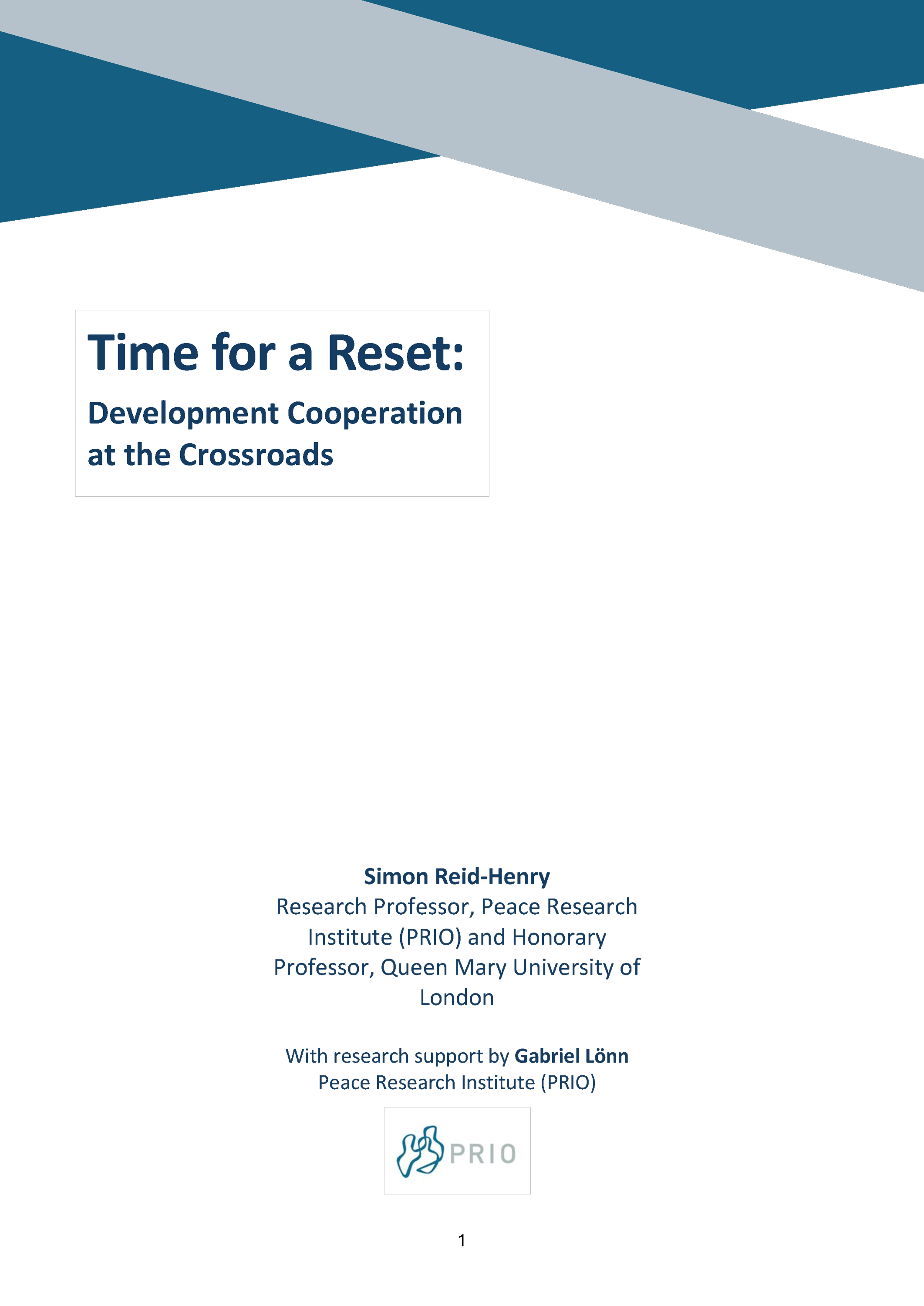 Cover - Time for a reset