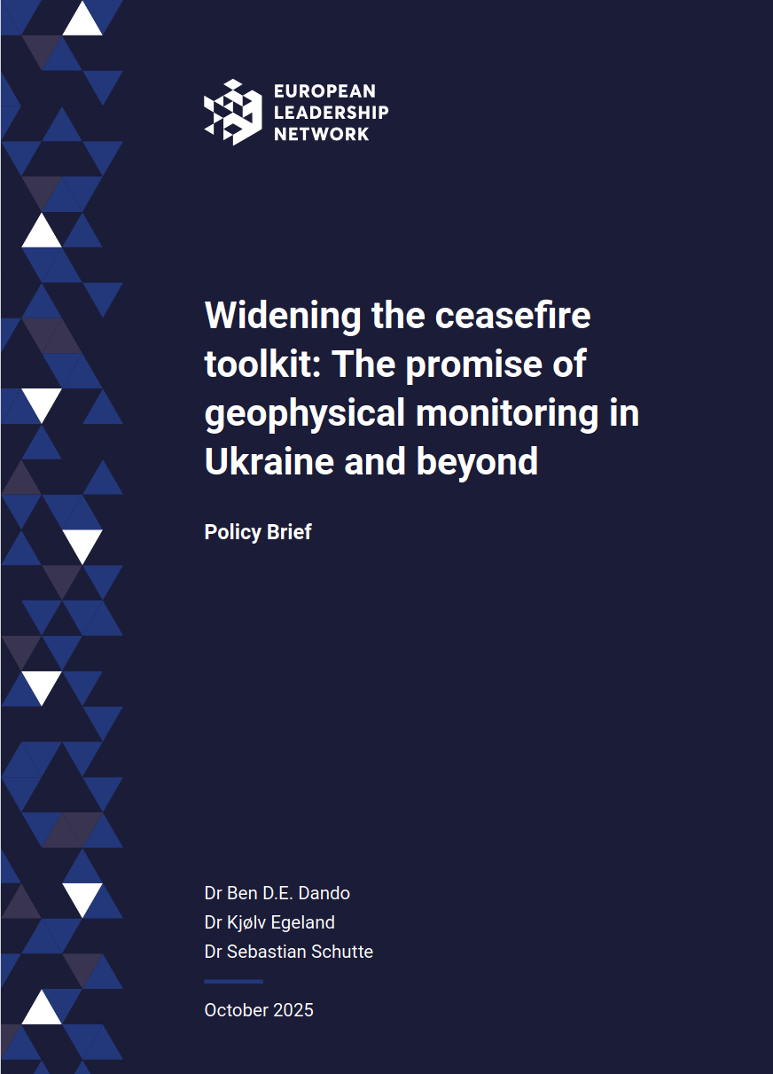European Leadership Network Policy brief on using seismo-acoustics for ceasefire monitoring