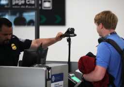 Facial recognition technology used to screen a traveler entering the United States. . Photo: Joe Raedle/Getty Images