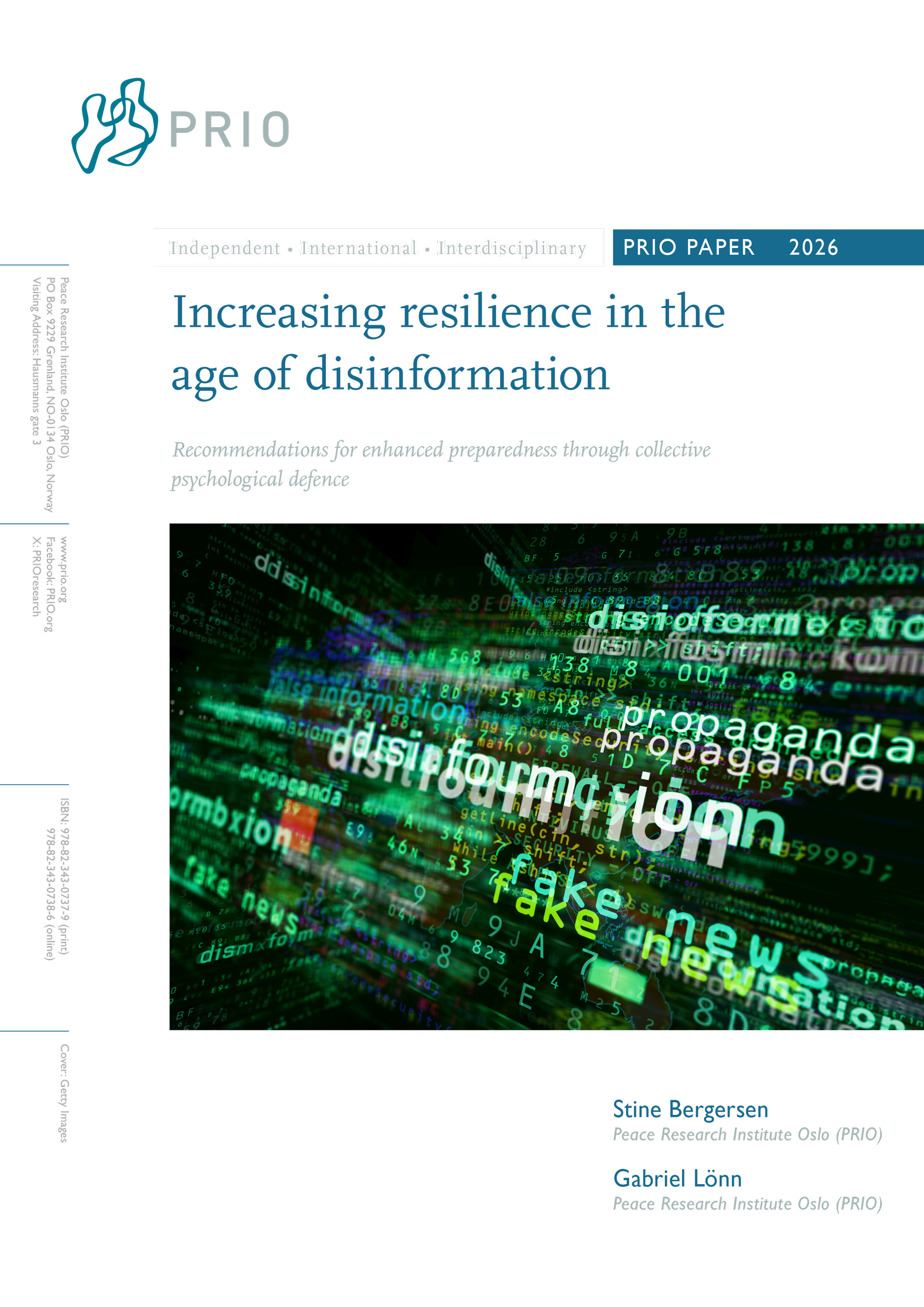 Increasing resilience in the age of disinformation