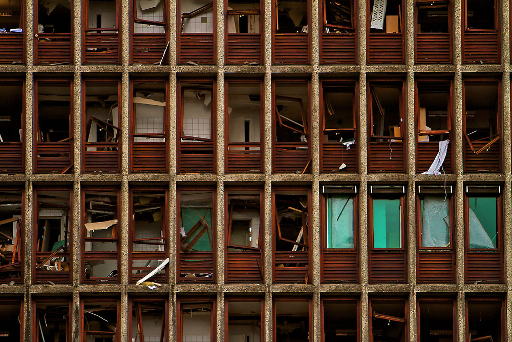 Oslo government building after the terror. Henrik Lied / NRK Beta / CC BY-SA 2.0