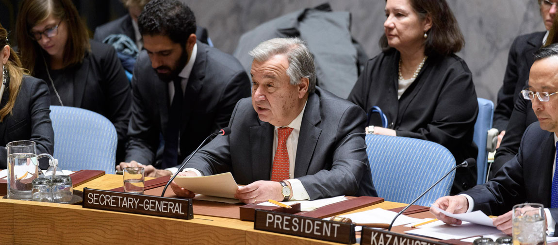 UN Secretary-General António Guterres warns about the effects of climate change. PHOTO: United Nations.