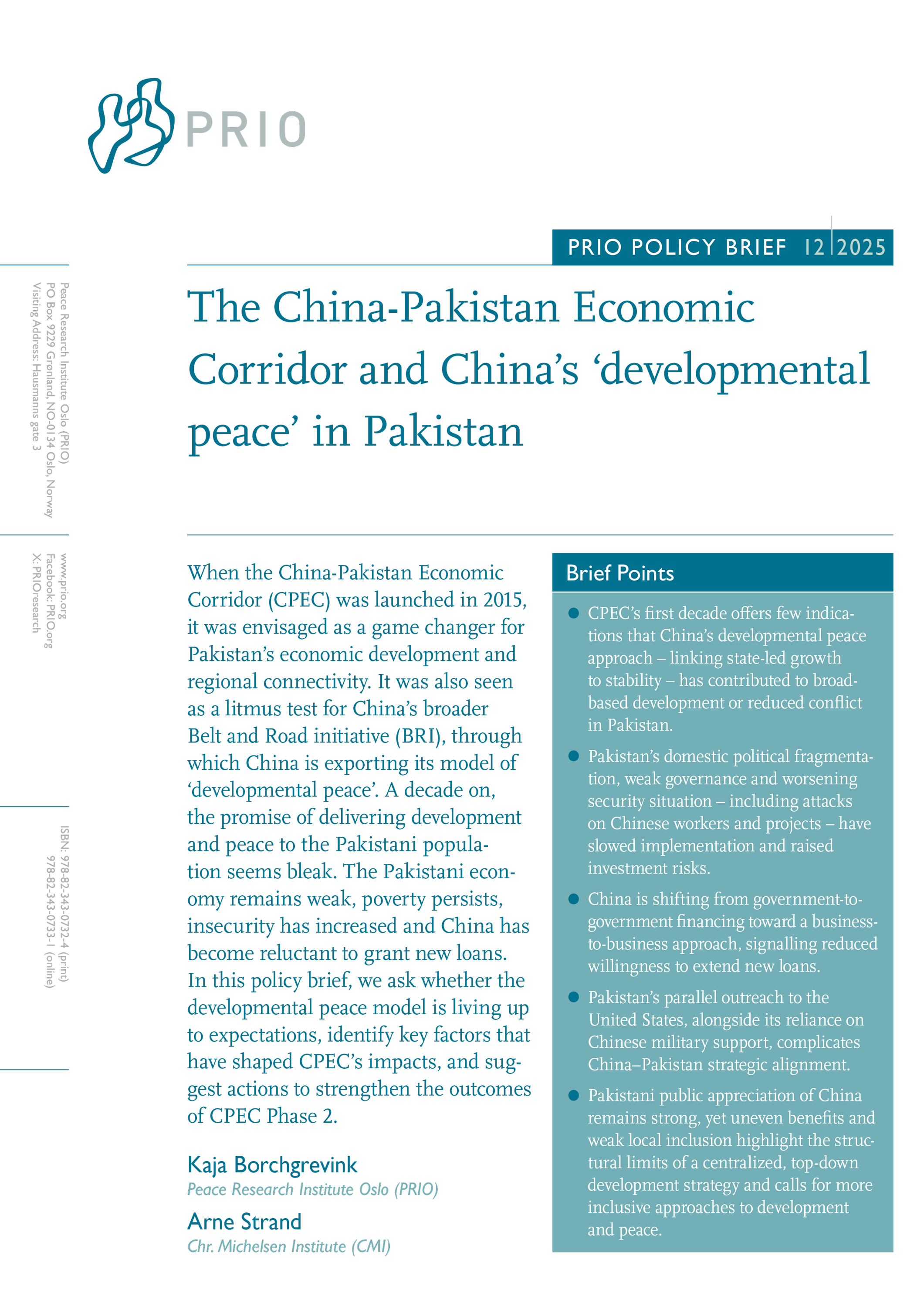 PRIO Policy Brief, 12 - 2025