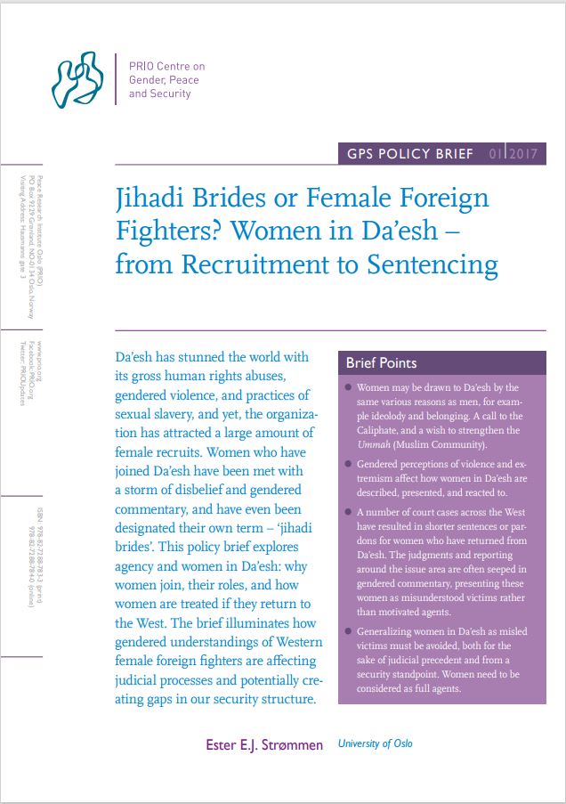 Front cover of publication. PRIO