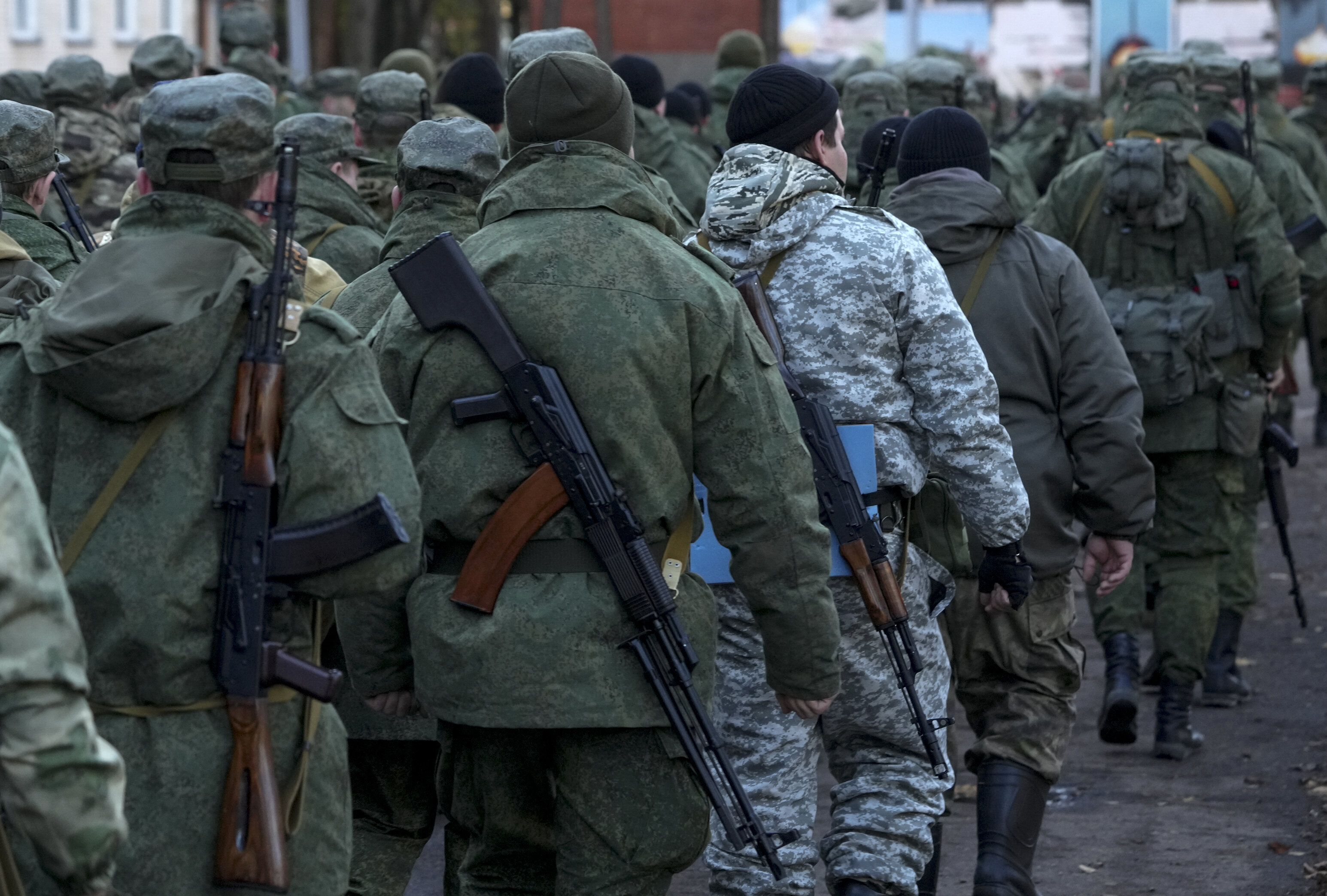 Russian soldiers mobilized for the war against Ukraine. Moscow, 2022. Photo: Stringer/Anadolu Agency via Getty Images