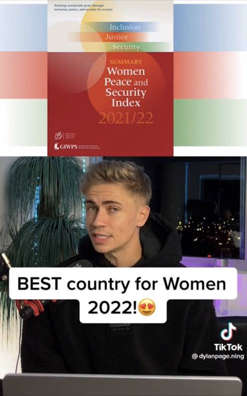 TikTok Global Women, Peace and Security Index. Photo: Dylan Page / TikTok