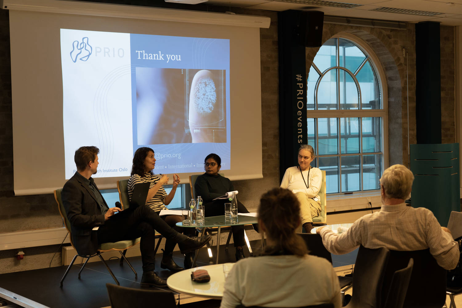 Kristoffer Lidén, Katja Franko, Darshana Mitra, and Åshild Kolås. Photo: PRIO / Vera Lind Hansen