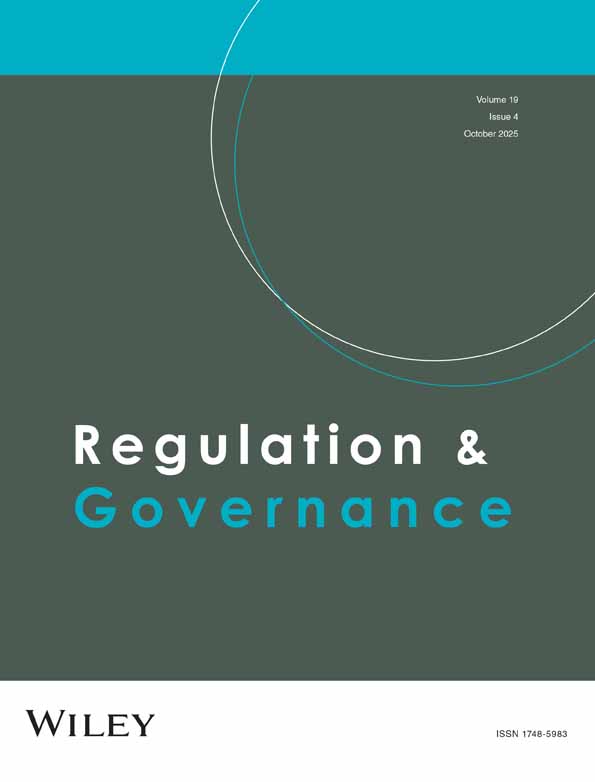 Regulation and Governance. Wiley