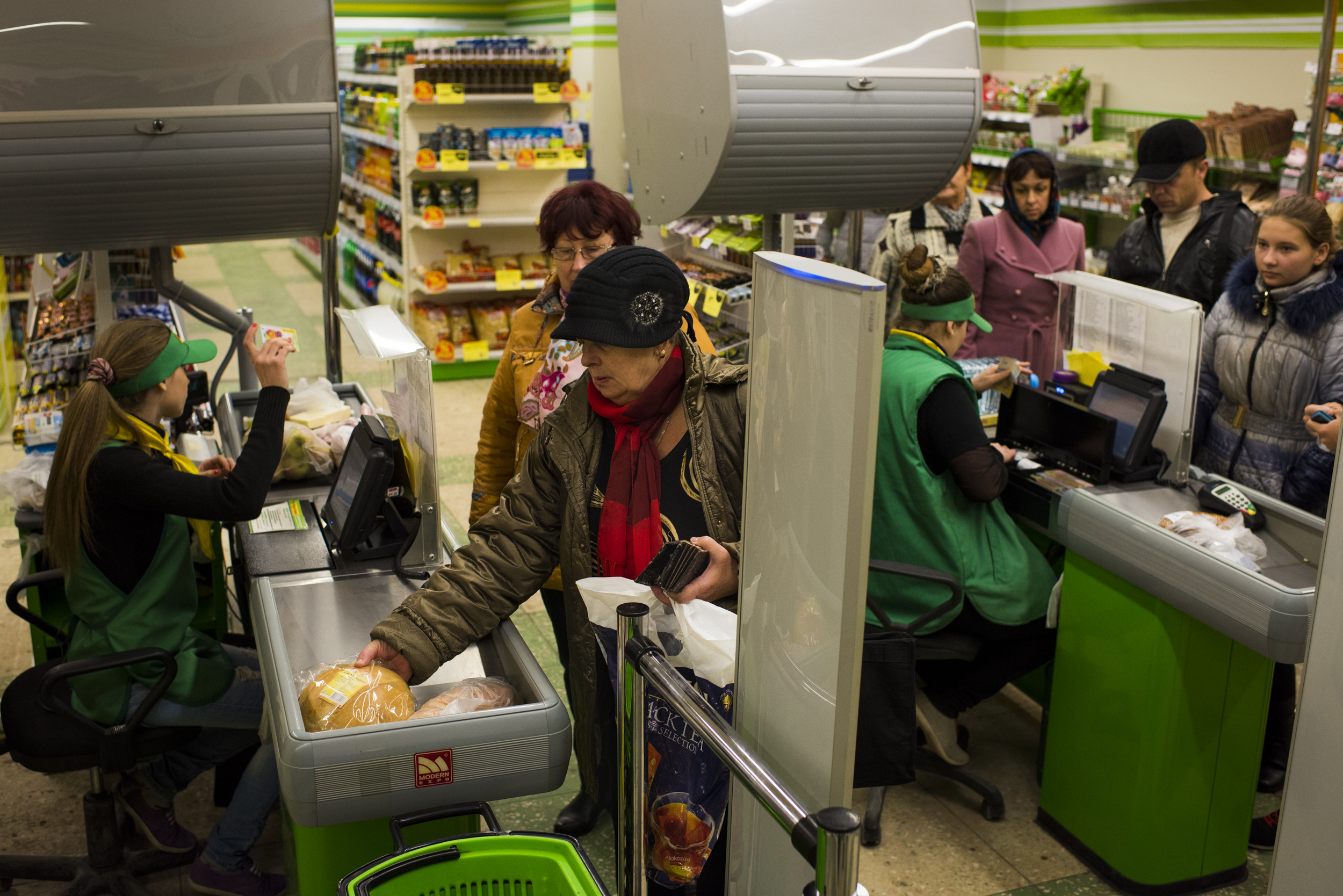 Supermarket in Svetlodarsk, Ukraine. EU Civil Protection and Humanitarian Aid