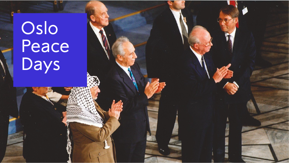Yitzhak Rabin, Shimon Peres and Yasser Arafat, 1994. Photo: Knudsens fotosenter/Dextra Photo, Norsk Teknisk Museum
