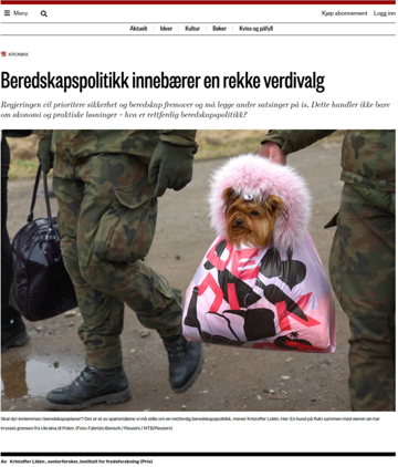 Caption of article from Morgenbladet.no