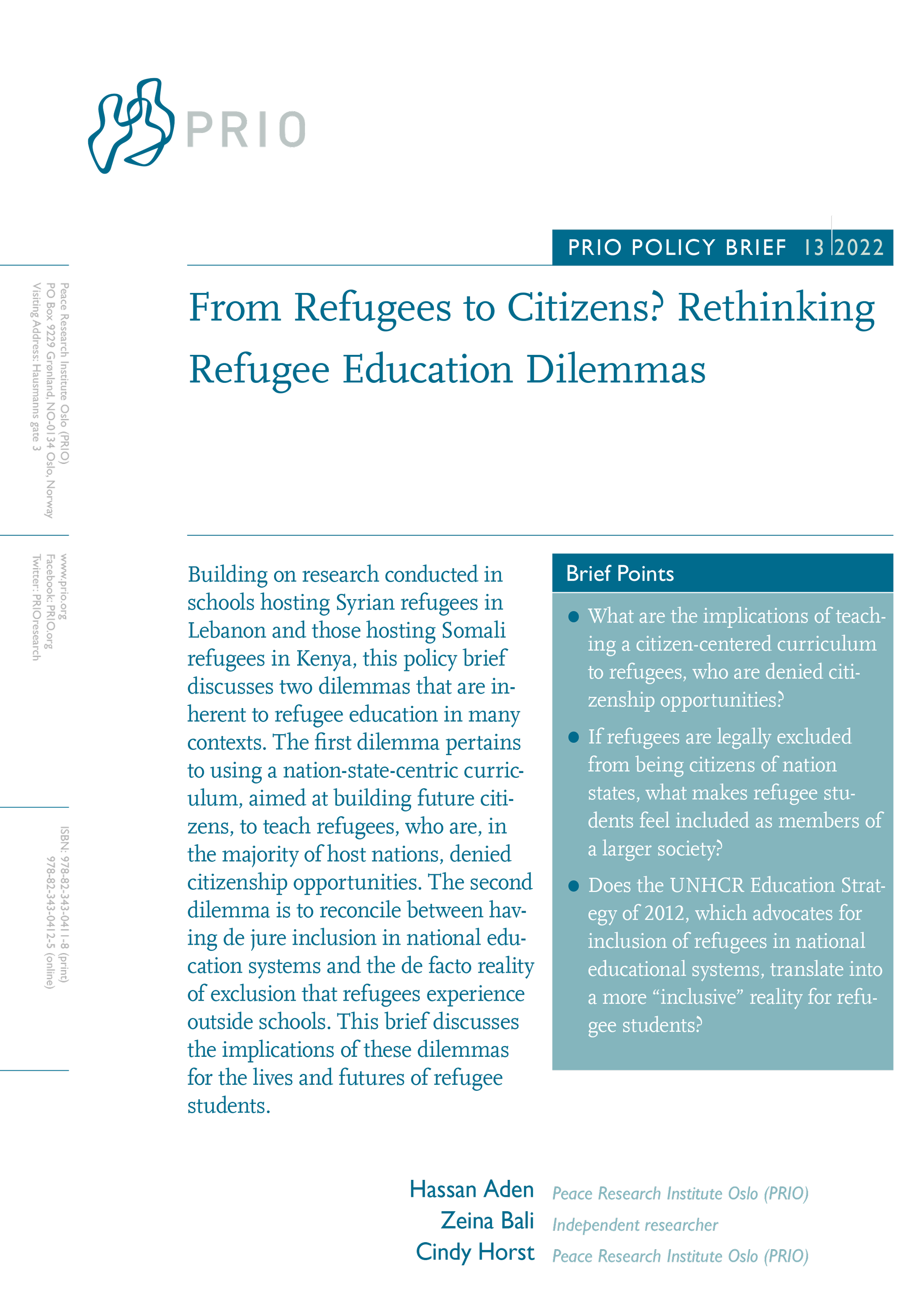 Front cover of publication